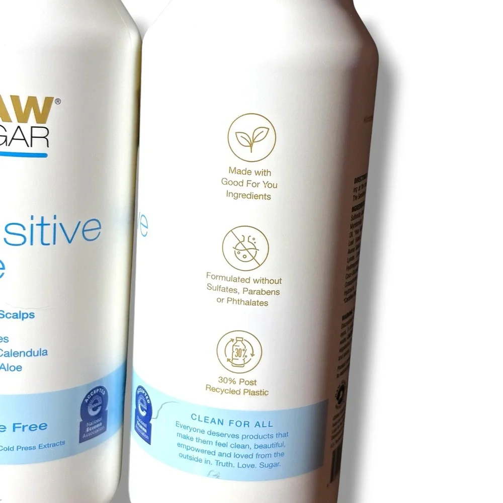 Raw Sugar The‎ Sensitive One Shampoo Fragrance Free Sensitive Scalp 18oz 2 Pack